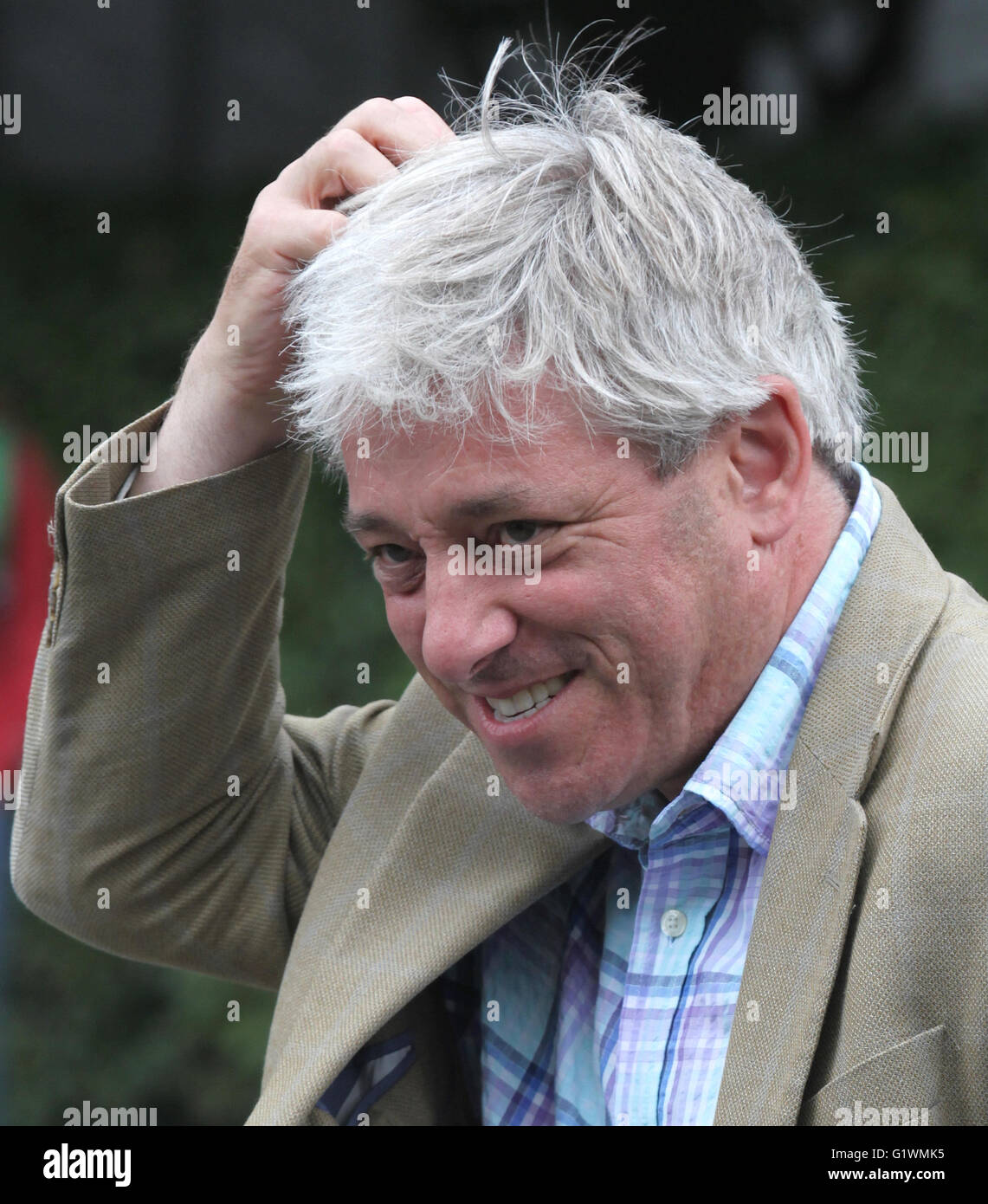 LONDON, UK, 12th July 2015: John Bercow Speaker of the House of Commons seen at Wimbledon Championships 2015 Stock Photo