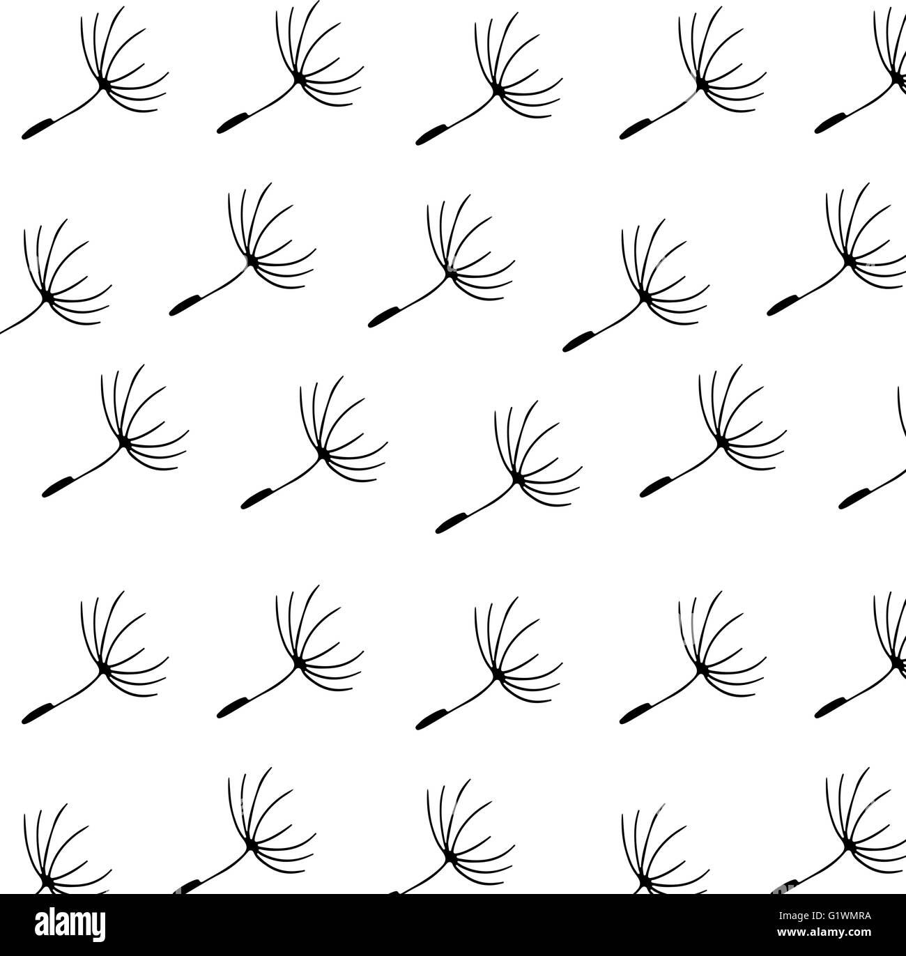 Seamless floral pattern of dandelion seeds Stock Vector Image & Art - Alamy