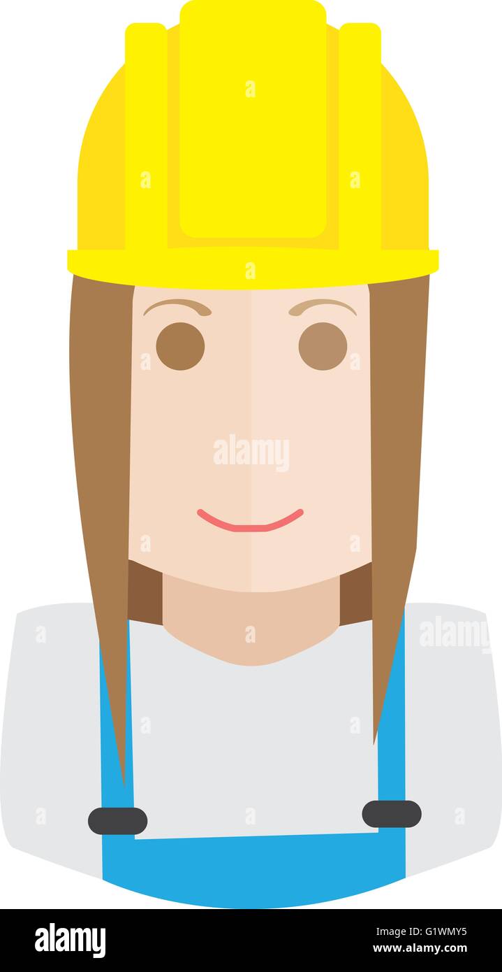 Construction worker avatar. Flat design Stock Vector Image & Art - Alamy