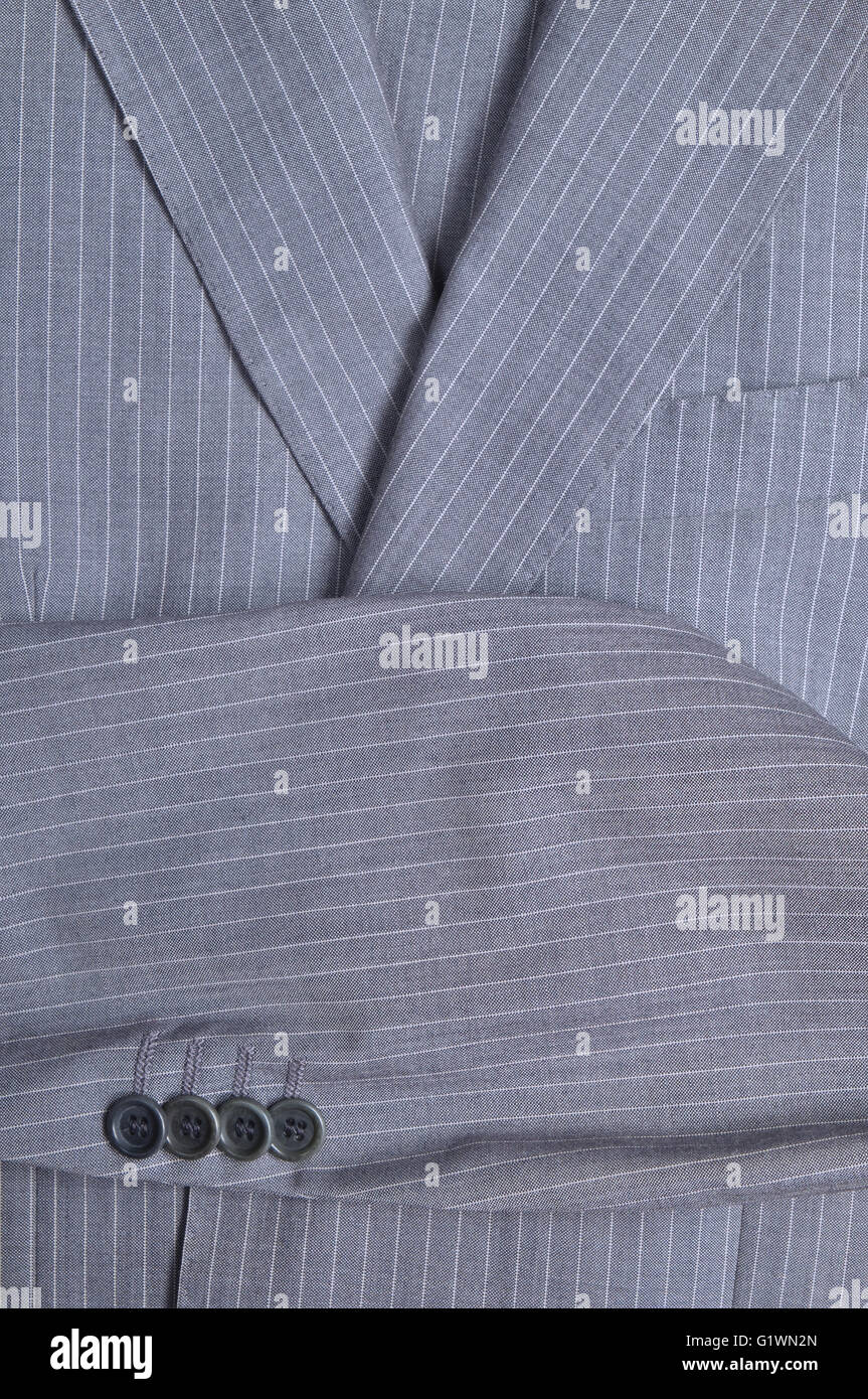 Classic gray striped business suit. Fashion and classic trends Stock Photo