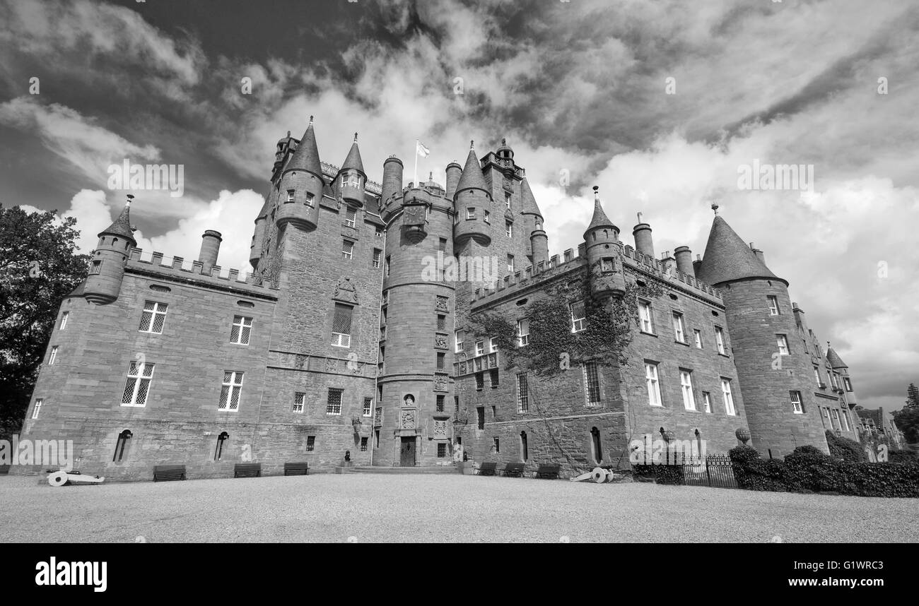Famous Castle of Glamis in Angus area in Scotland UK Stock Photo