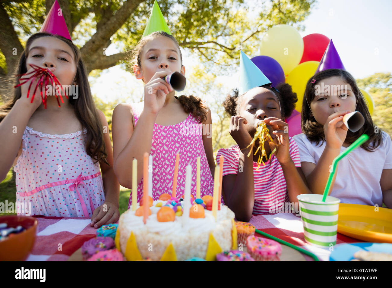 Children Breathing Out In A Birthday Trumpets During A Birthday Party Stock Photo Alamy Children Breathing Out In A Birthday Trumpets During A Birthday Party Stock Photo Alamy