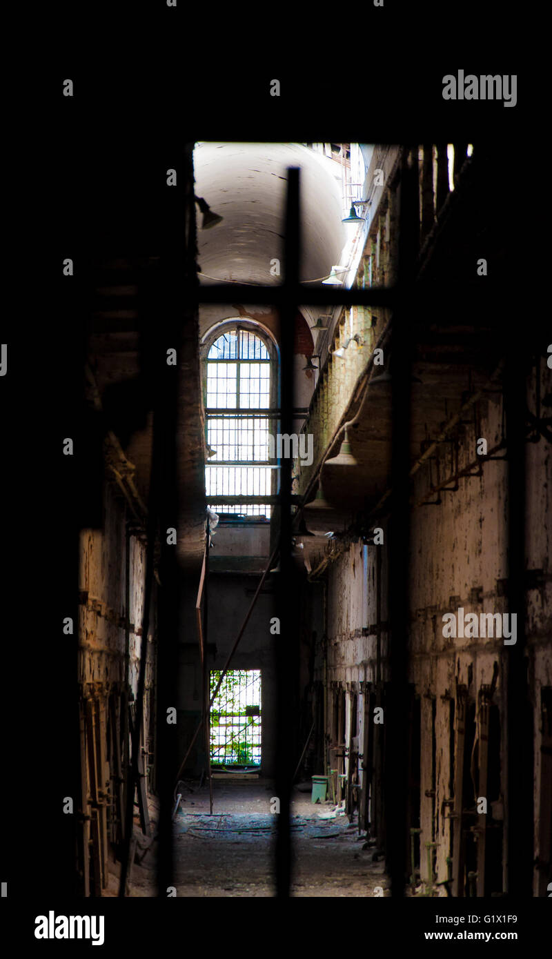 The Eastern State Penitentiary, also known as ESP, is a former American prison in Philadelphia Stock Photo