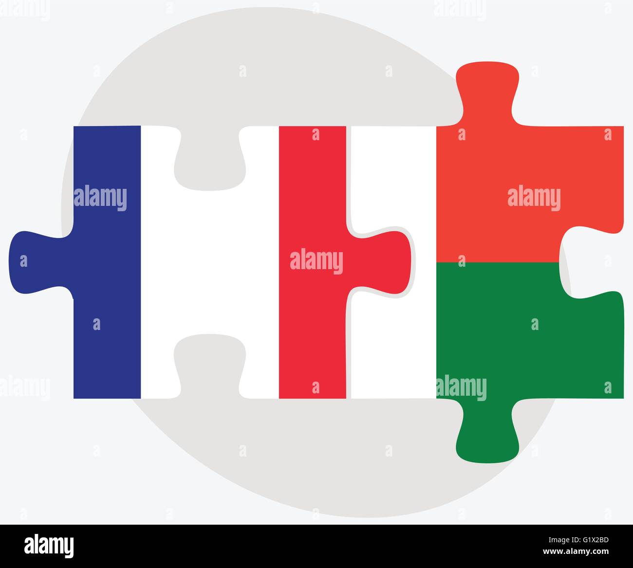 France and Madagascar Flags in puzzle isolated on white background Stock Vector Image & Art Alamy
