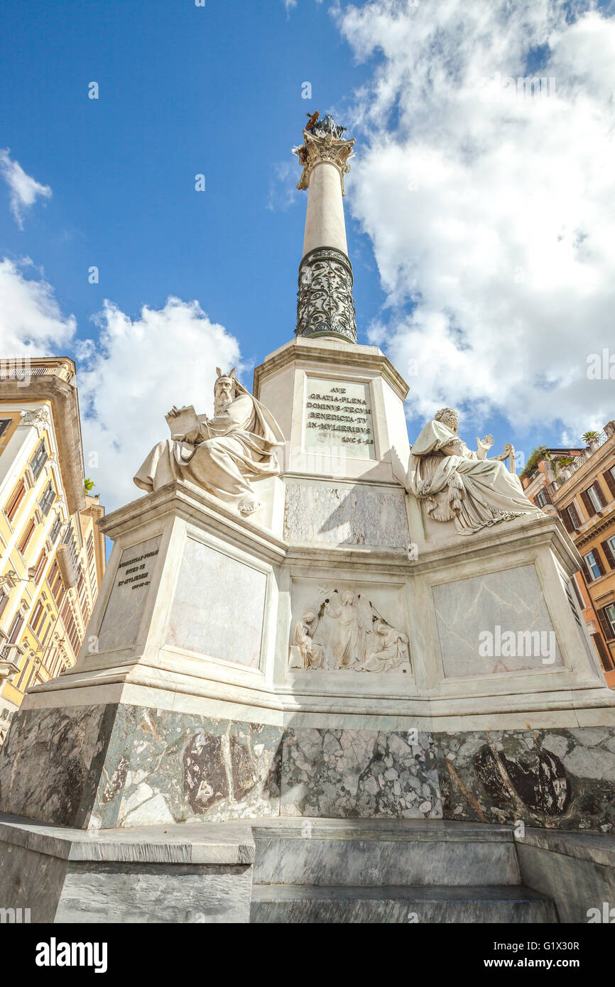 Column Immaculate Conception Rome Stock Photo