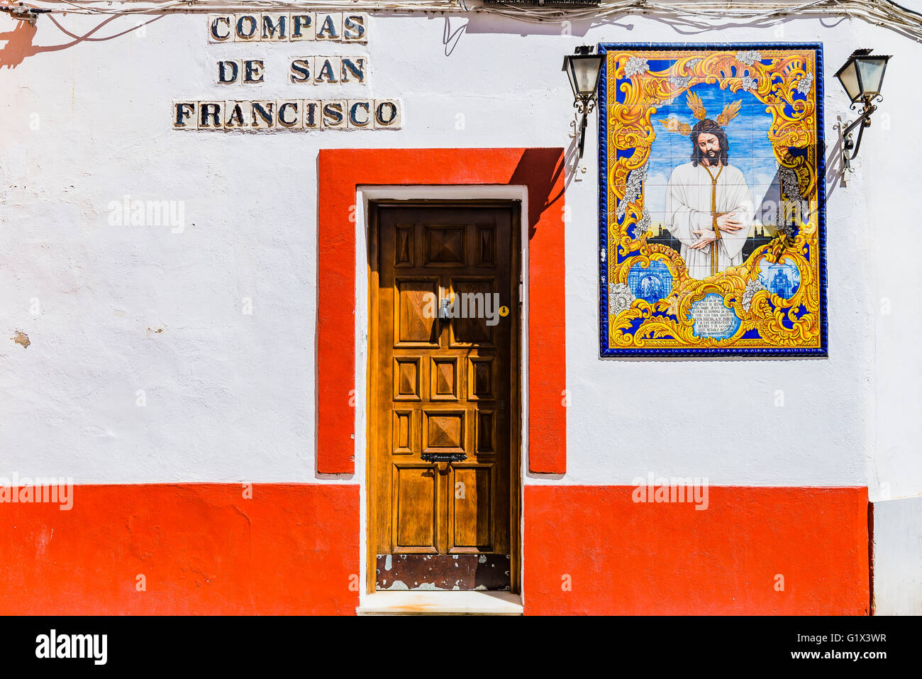 Andalusian popular architecture detail. Córdoba, Andalusia, Spain, Europe Stock Photo