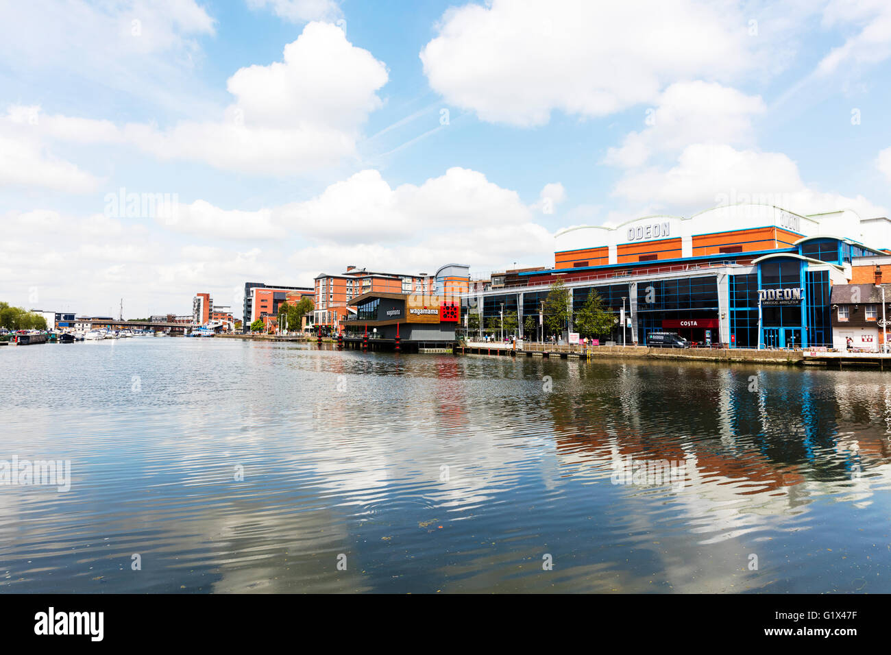 Brayford Pool Lincoln Waterfront  Lincolnshire England United Kingdom Lincoln City Lincolnshire UK English cities Stock Photo