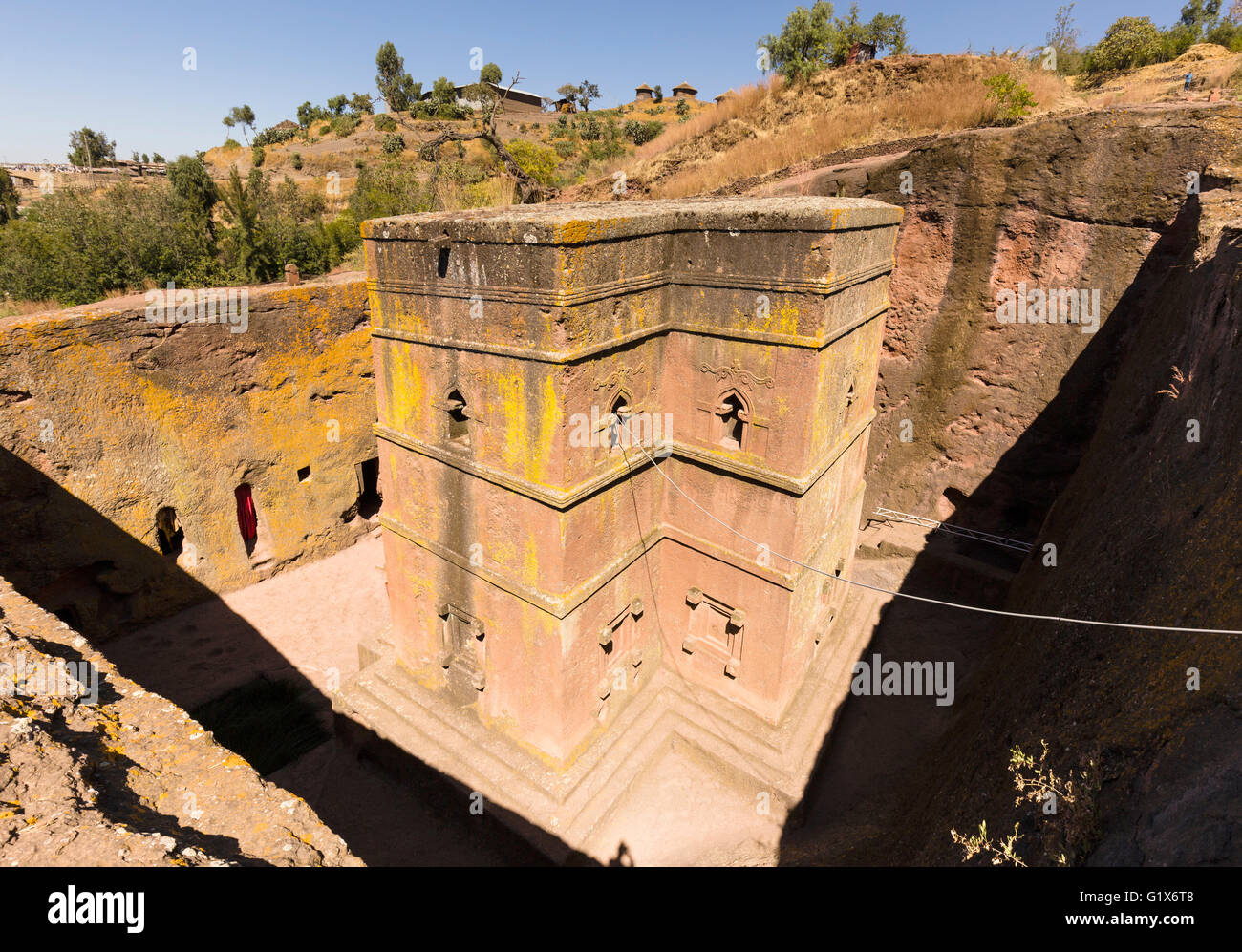Bet Giyorgis Rock Hewn Church Lalibela Ethiopia Africa Stock Photo bet-giyorgis-rock-hewn-church-lalibela-ethiopia-africa-stock-photo