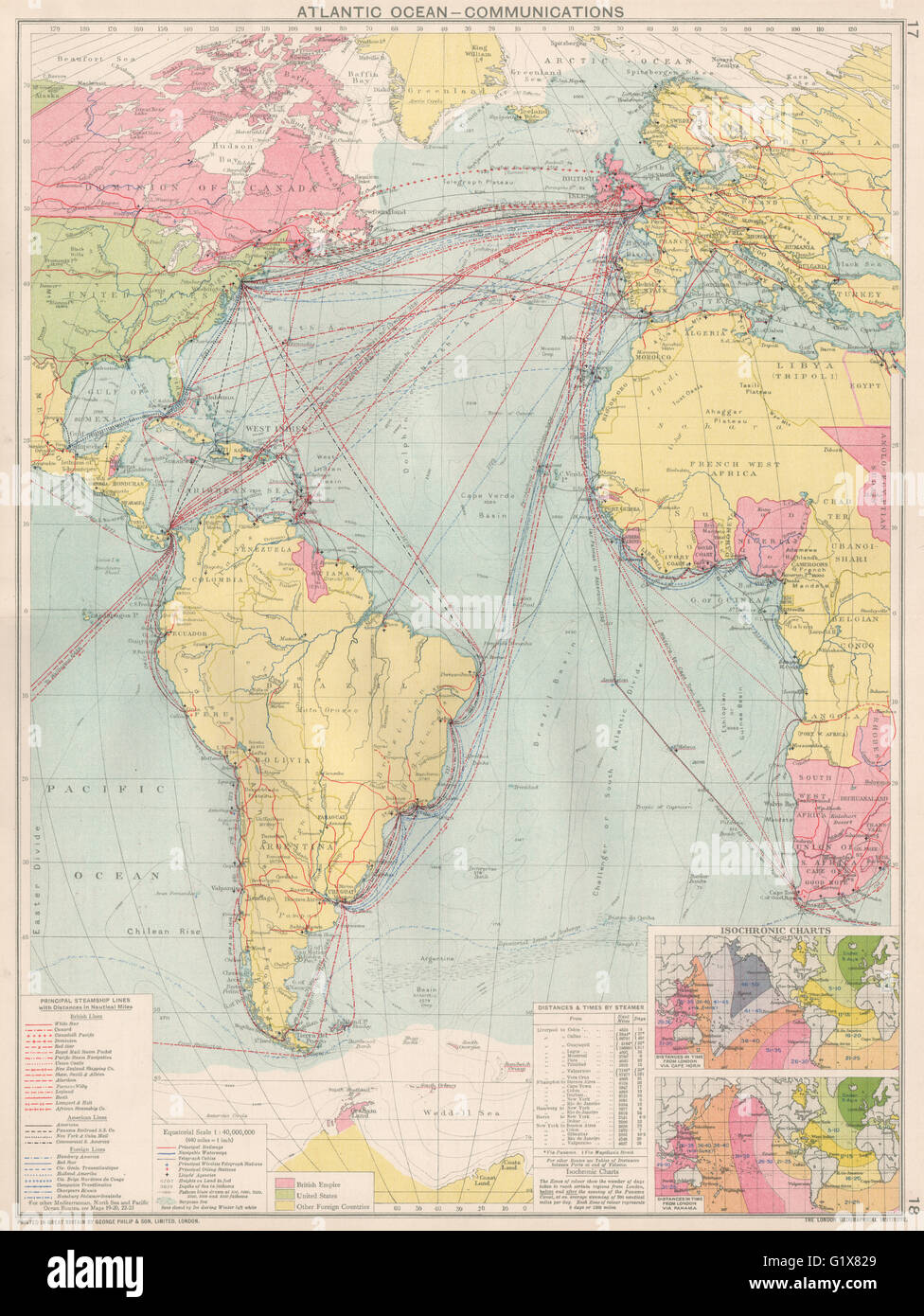Atlantic Ocean Communications. Steamship Isochronic