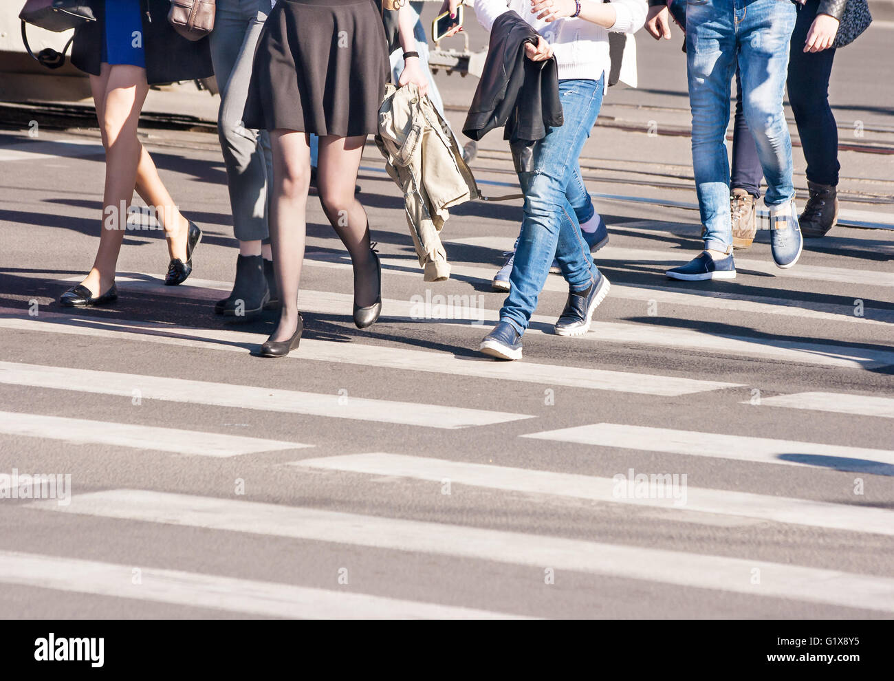 Spring Crosswalk Zebra teenager hi-res stock photography and images - Alamy