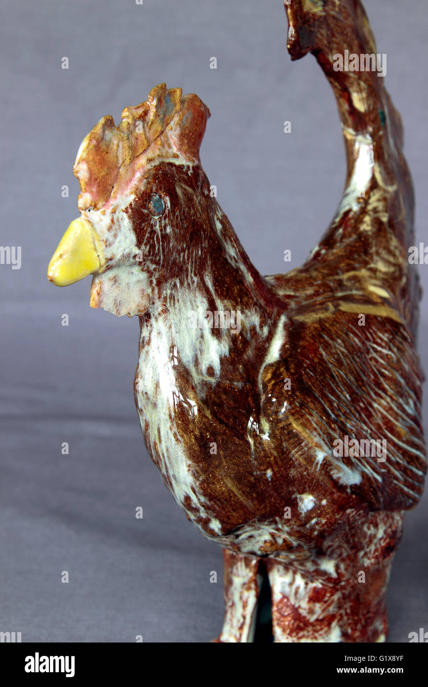 Ceramic rooster pottery Stock Photo Alamy