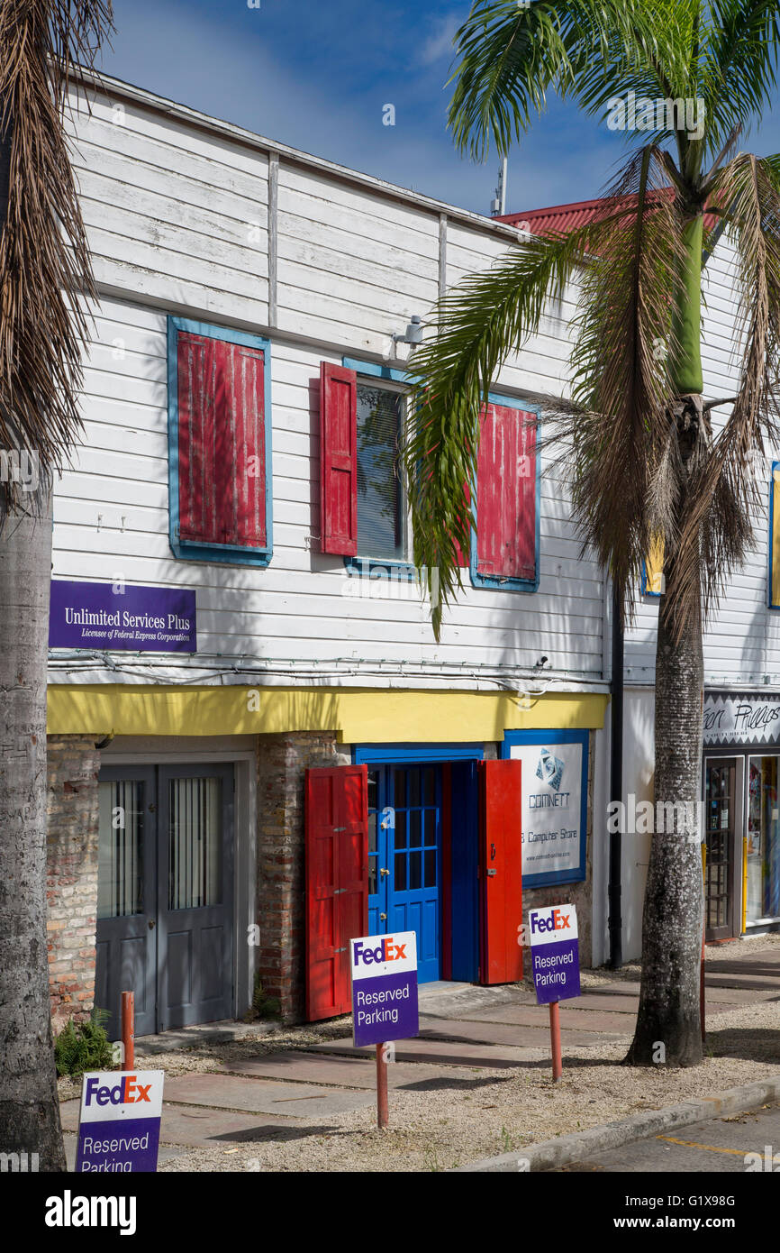 Fed-X office, St Johns, Antigua, West Indies Stock Photo