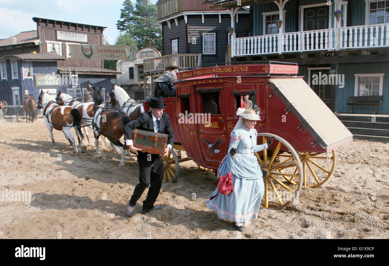 HIGH CHAPARRAL amusement park in western style Stock Photo