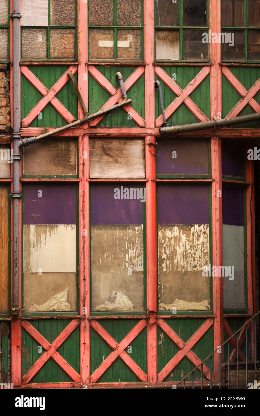 Delapidated wood framed building Stock Photo