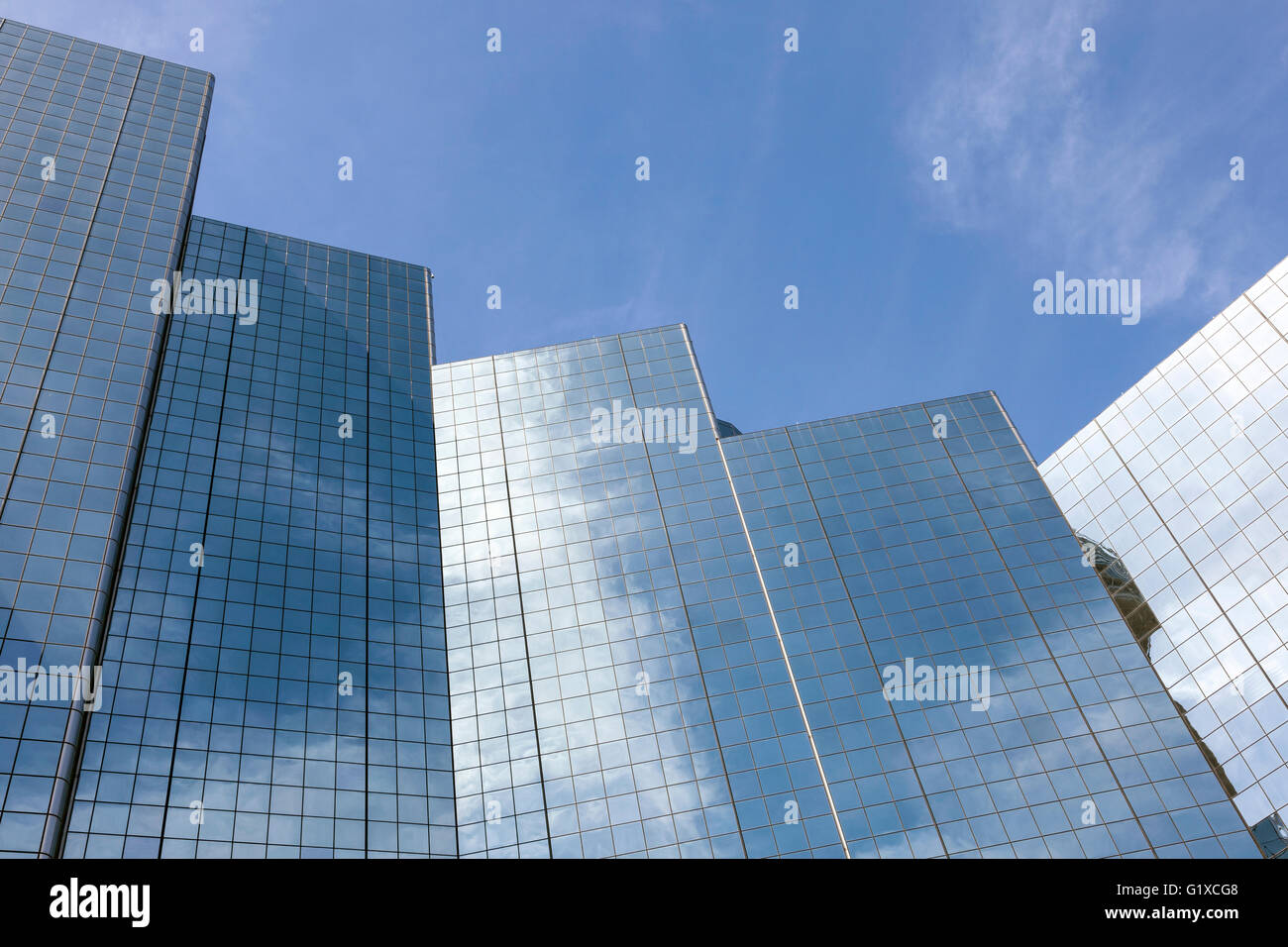 Abstract image of modern highrise buildings in the city Stock Photo