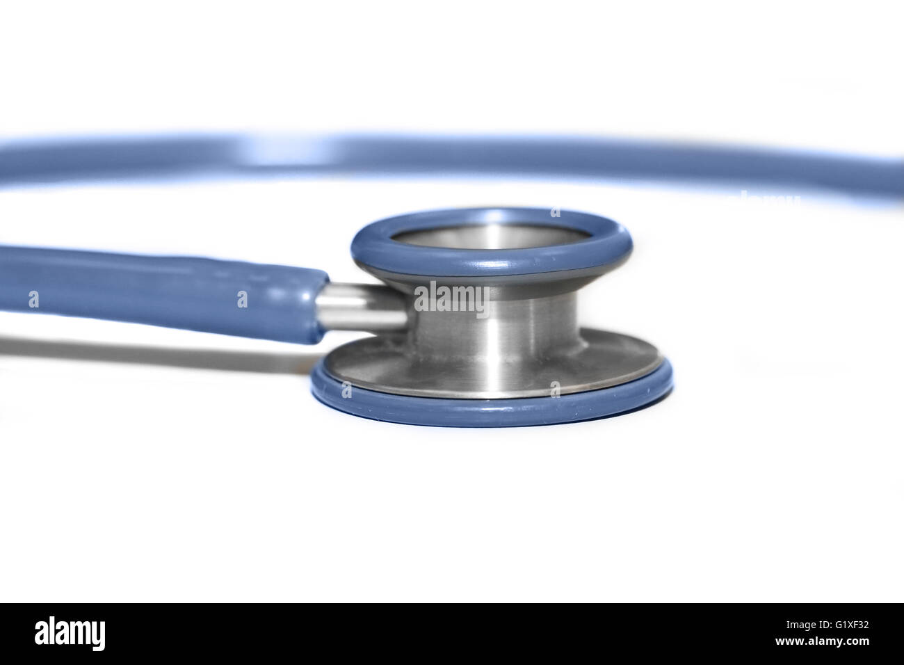 isolated blue stethoscope on white background Stock Photo - Alamy