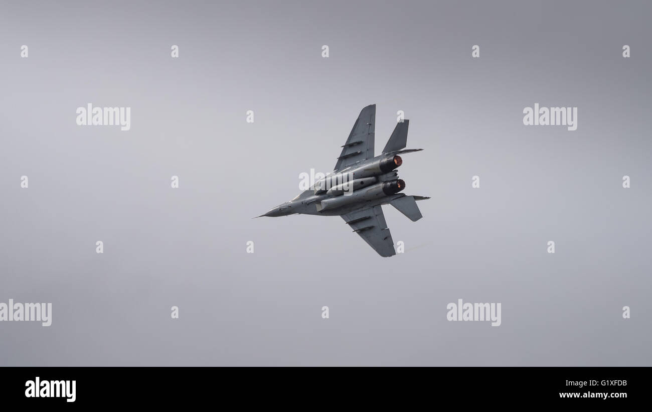 MIG 29 fighter aircraft in flight Stock Photo - Alamy