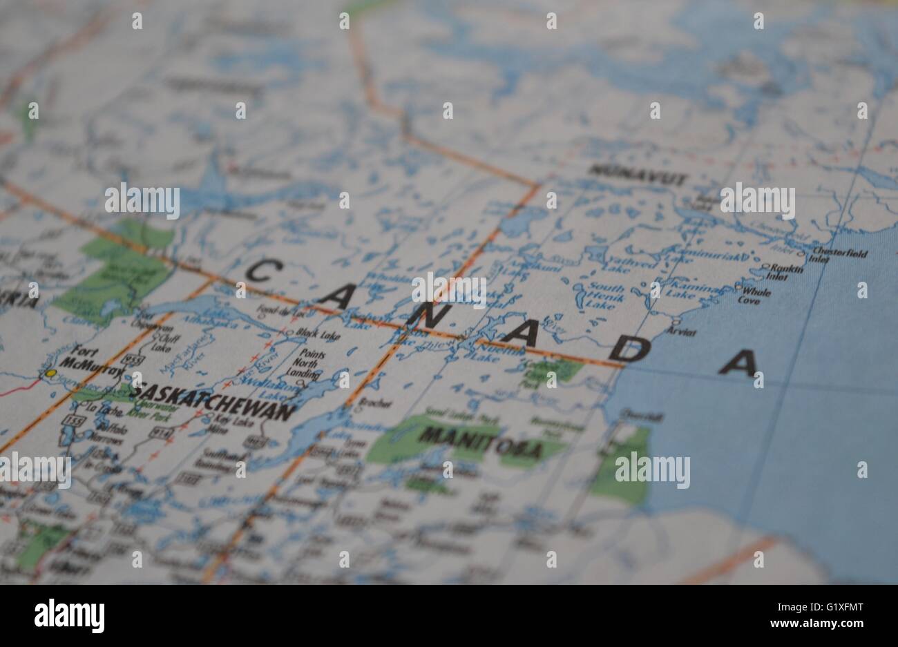 Canada Map Stock Photo