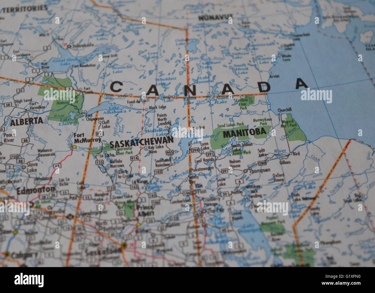 Canada Map Stock Photo