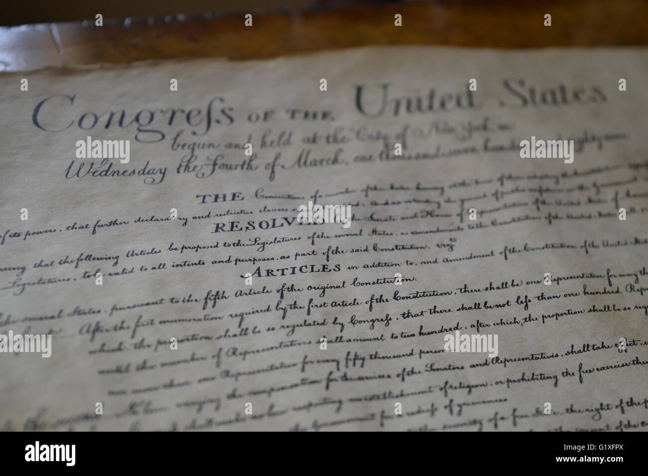 Constitution of the United States of America Stock Photo