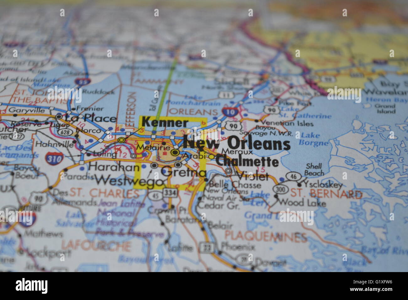 New Orleans Map Stock Photo