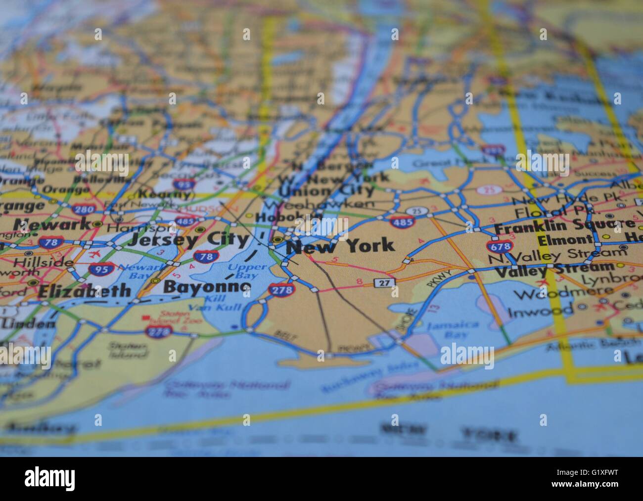 New York City Map Stock Photo