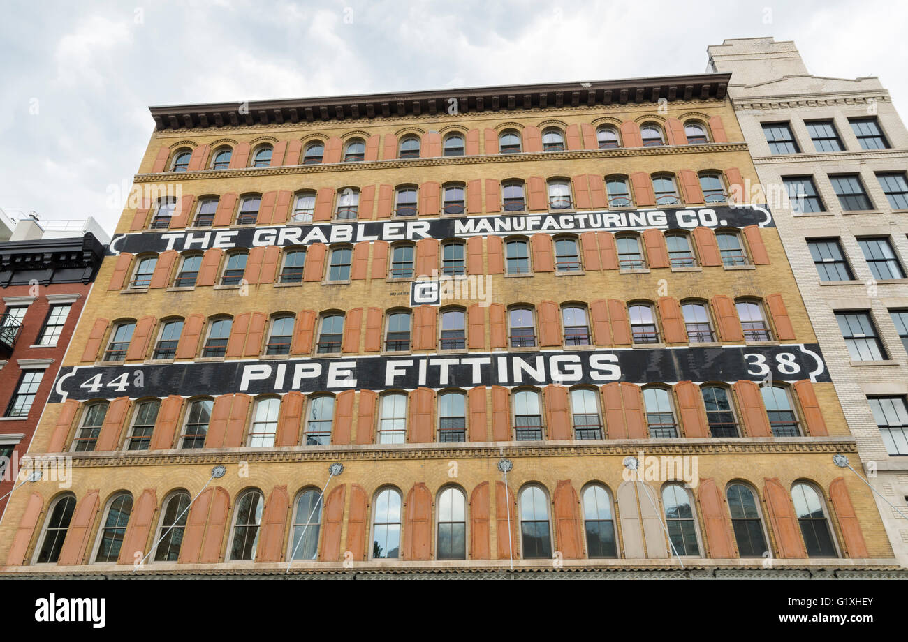 The Grabler Building now converted to condominiums was once used by the Grabler Manufacturing Company as a factory Stock Photo