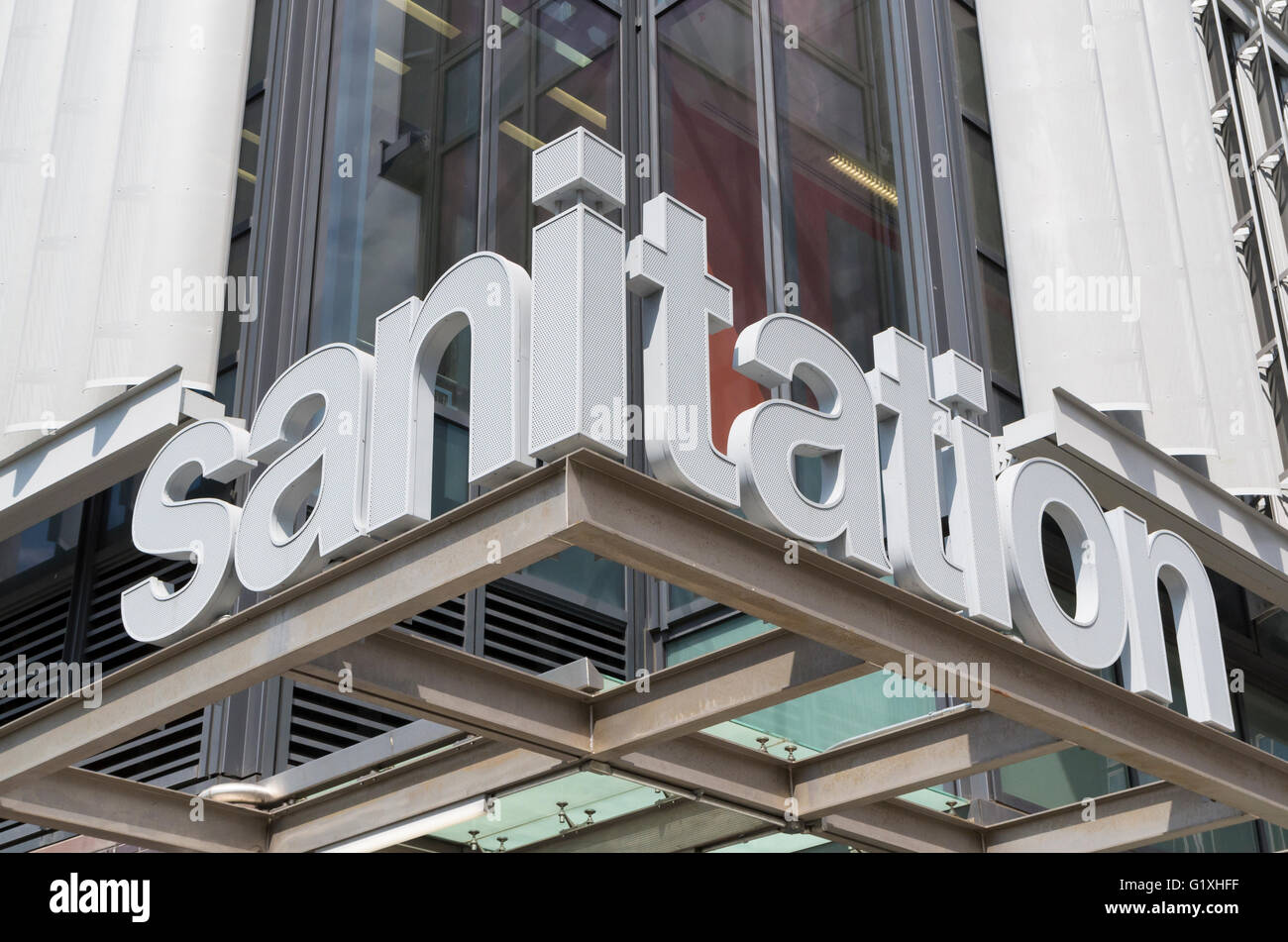 Close up of New York City Department of Sanitation Manhattan Districts