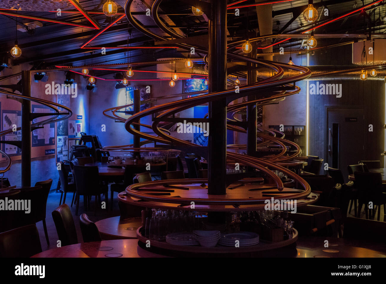 Alton Towers Rollercoaster Restaurant Food Loop Stock Photo Alamy