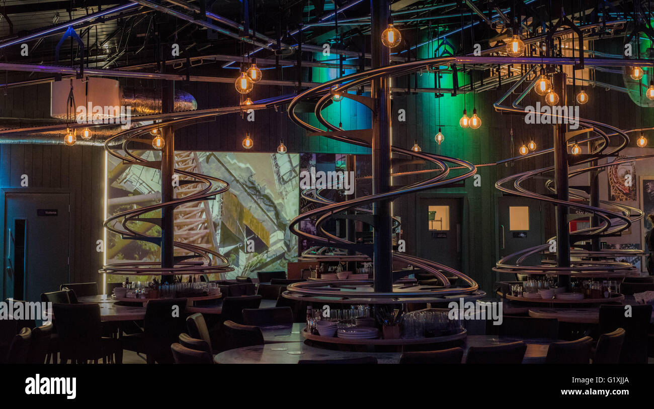 Alton Towers Rollercoaster Restaurant Food Loop Stock Photo - Alamy