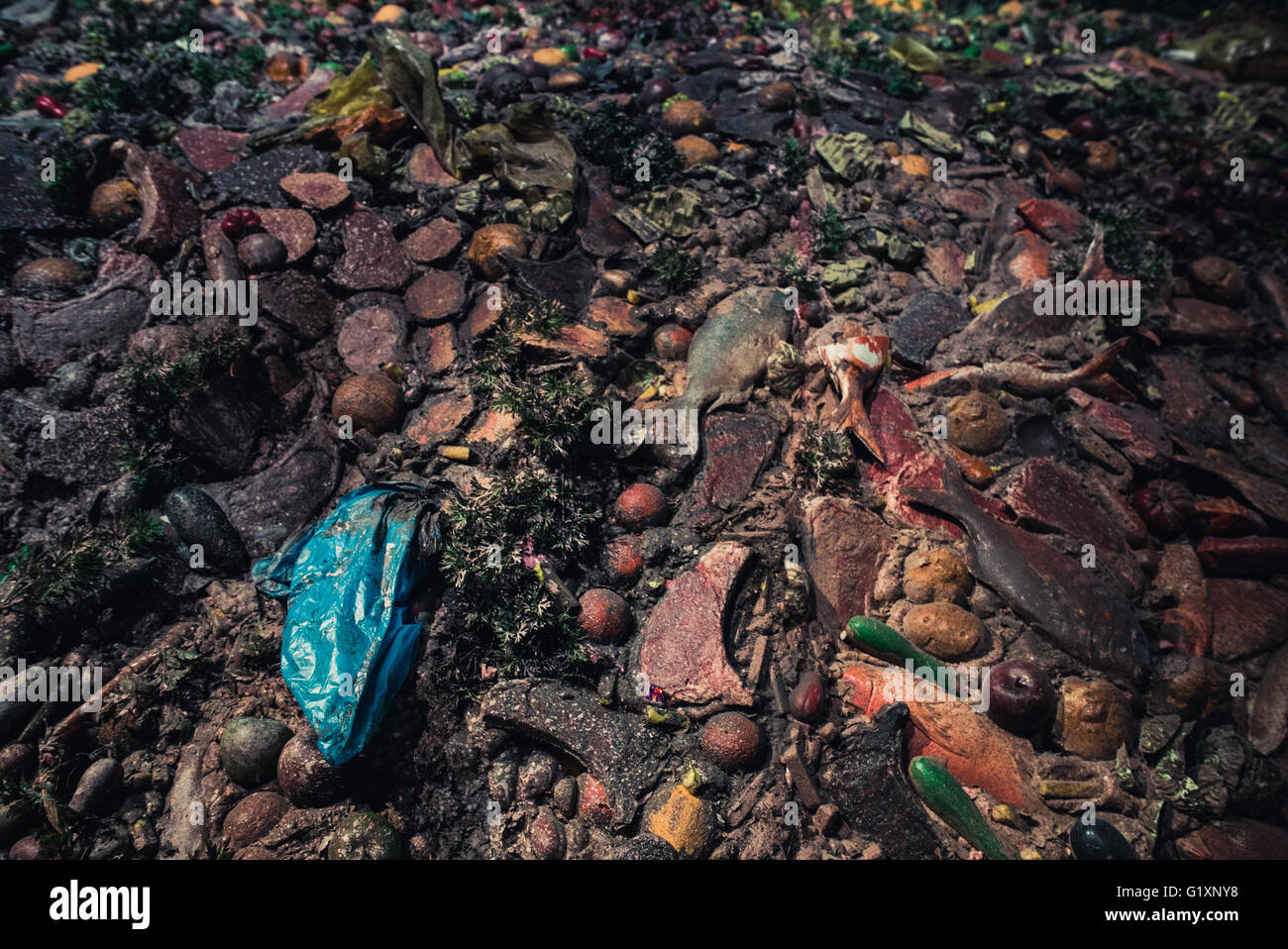 Dirty dump and garbage Stock Photo