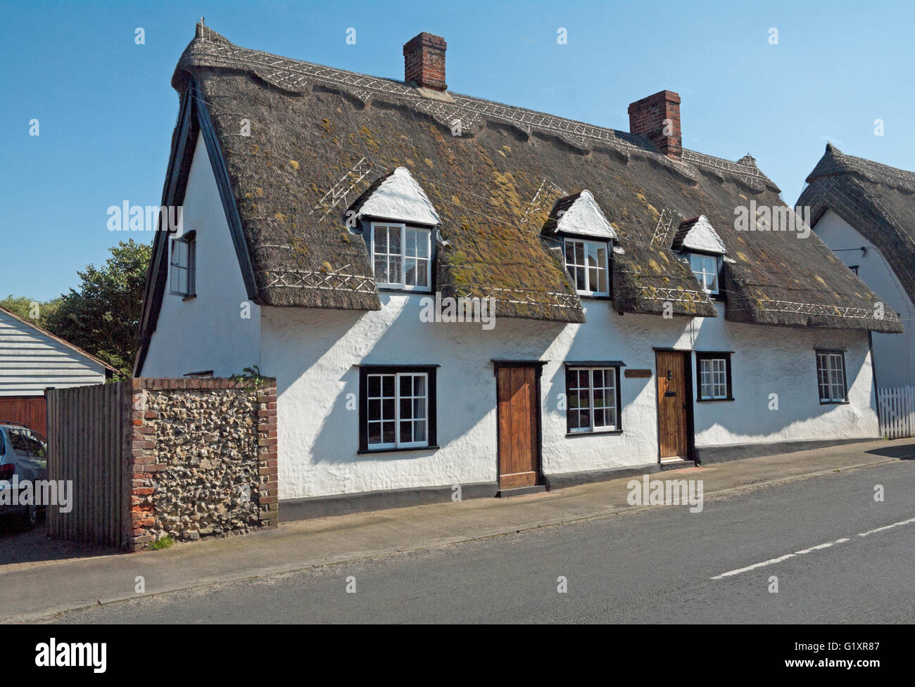Great Bardfield, Thatched Cottage, Essex, England Stock Photo Alamy