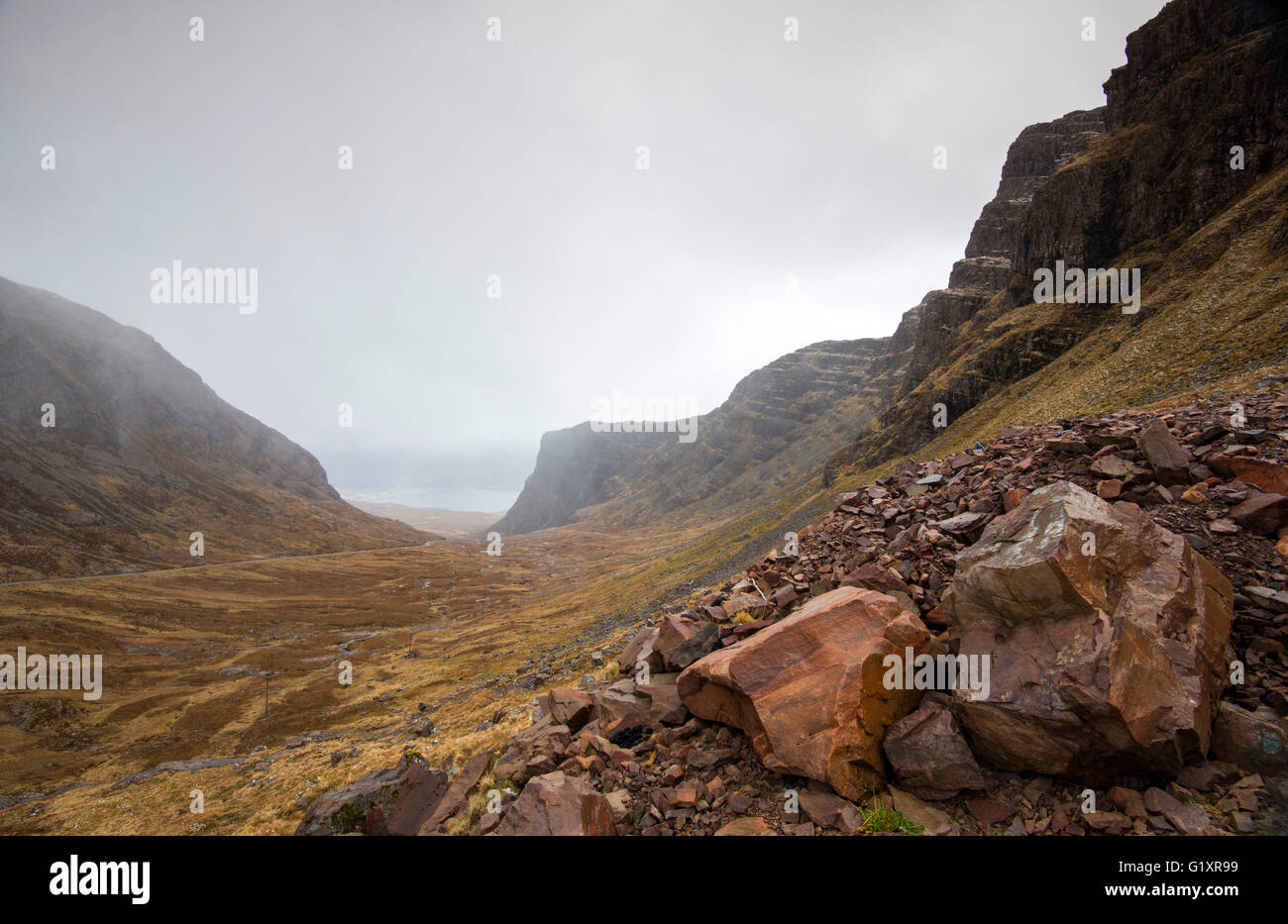 The Applecross Peninsula towards Loch Kishorn, viewed from Bealach na