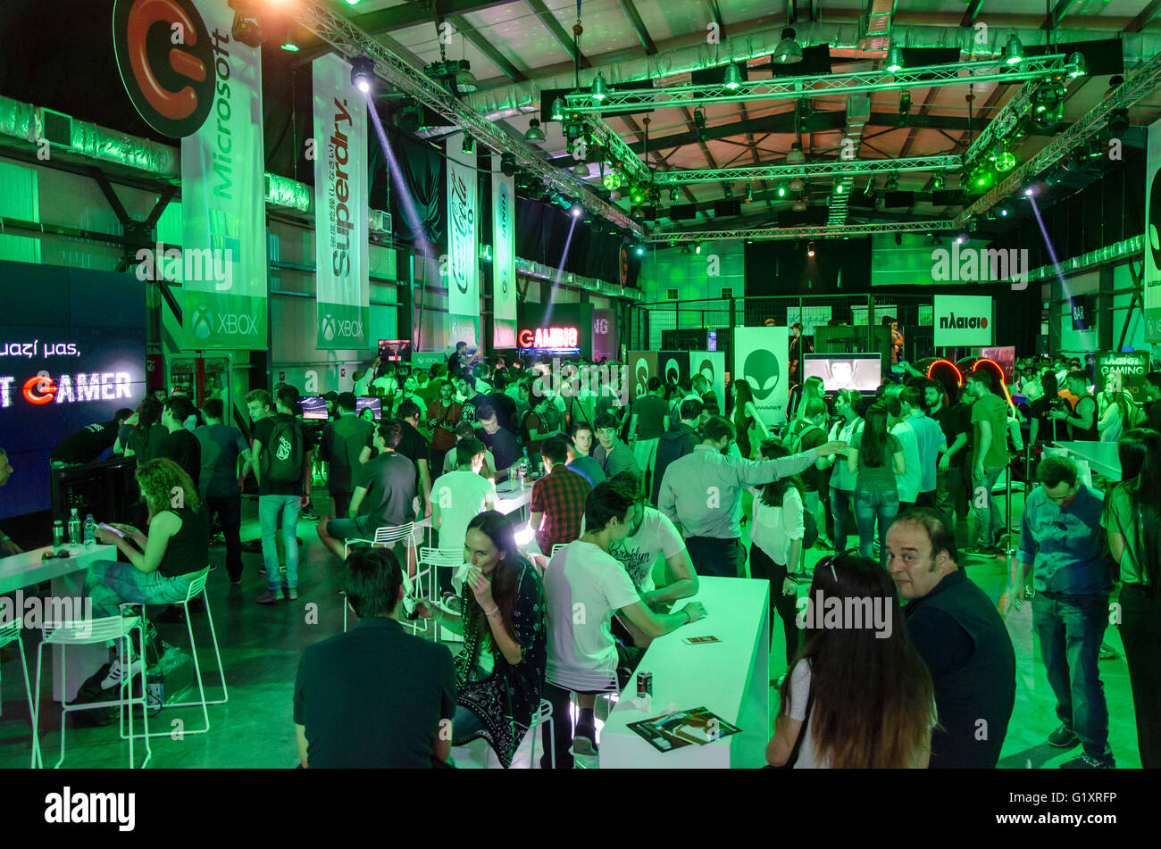 Athens, Greece. 19th May, 2016. The greatest Gaming event ever took place  yesterday in Athens Greece, with Gaming Tournaments, many presents, VIPs,  Guest DJs, and famous Greek YouTubers, with over 70 gaming