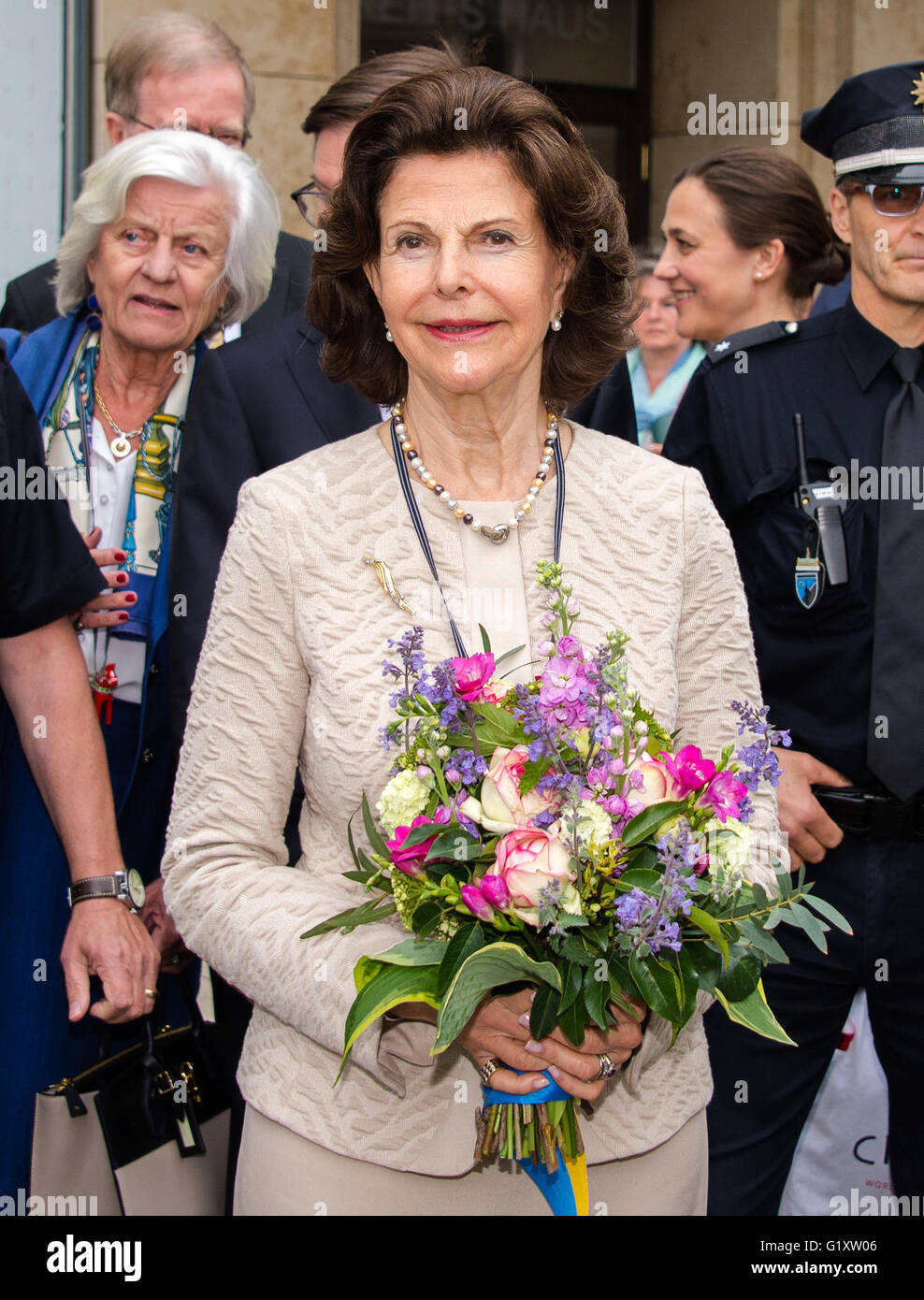 Hamburg, Germany. 20th May, 2016. Queen Silvia Of Sweden Visiting The ...