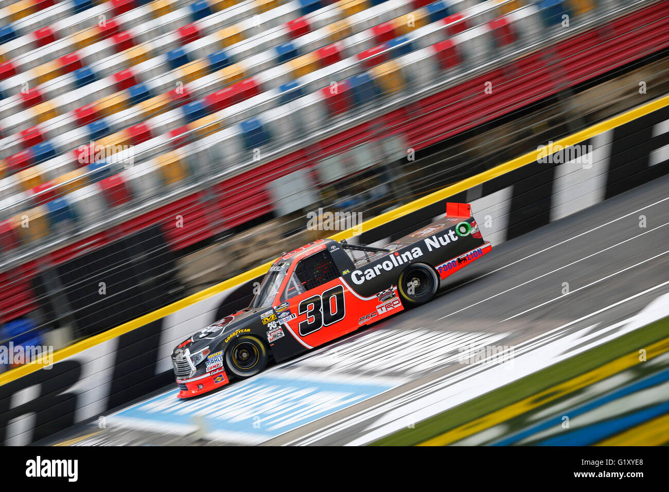 Concord, NC, USA. 19th May, 2016. Concord, NC - May 19, 2016: Jesse Little (30) practices for the NC Education Lottery 200 at the Charlotte Motor Speedway in Concord, NC. © csm/Alamy Live News Stock Photo