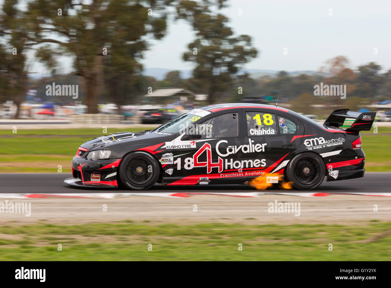 MELBOURNE, WINTON/AUSTRALIA, 20 MAY, 2016: Aussie Race cars battle it out at the Kumho Tyre Australian V8 Touring Car Series at Winton. Credit:  David Hewison/Alamy Live News Stock Photo