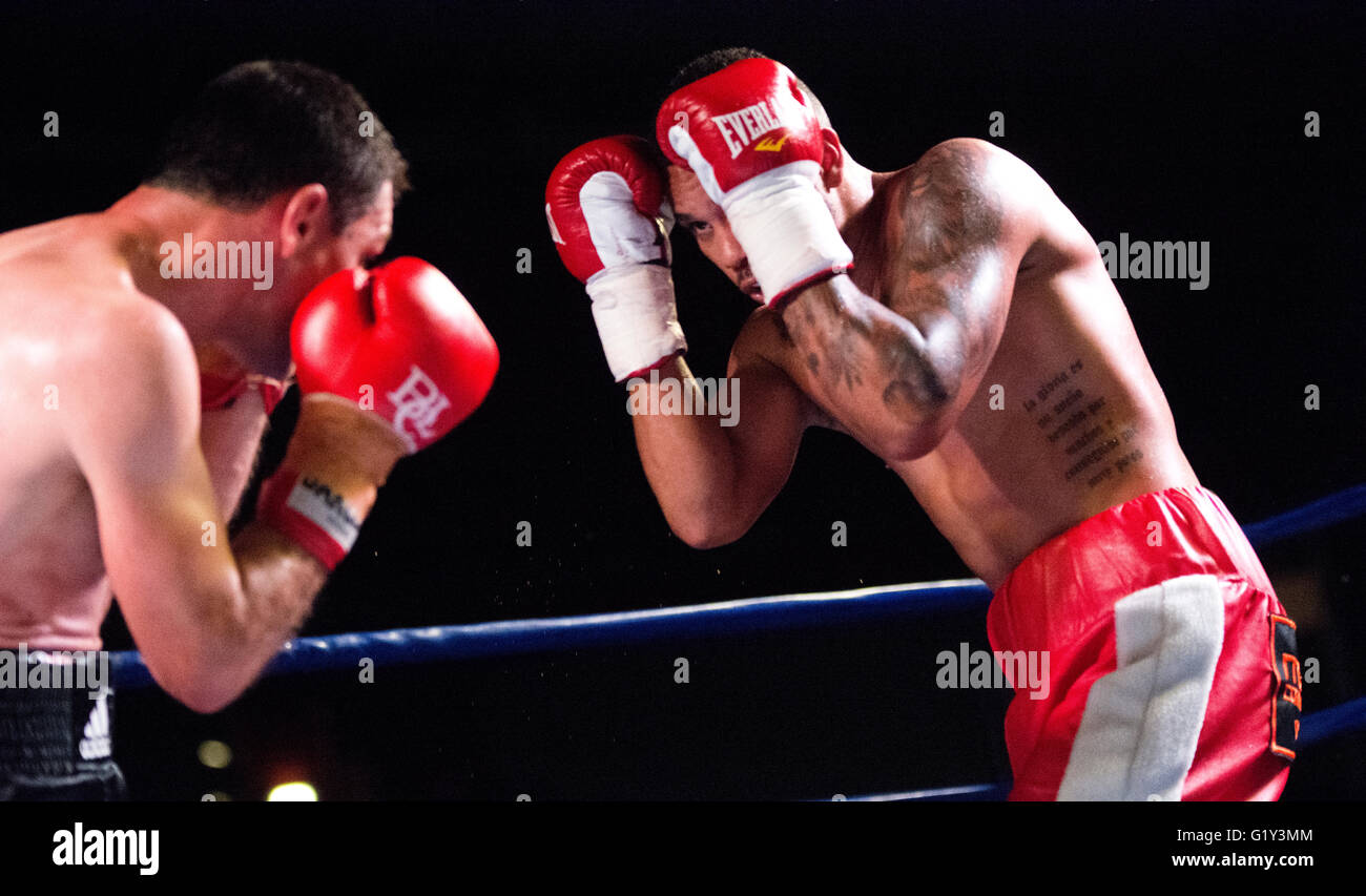 Gijon, Spain. 21st May, 2016. Spanish Olympic boxer Jonathan Alonso