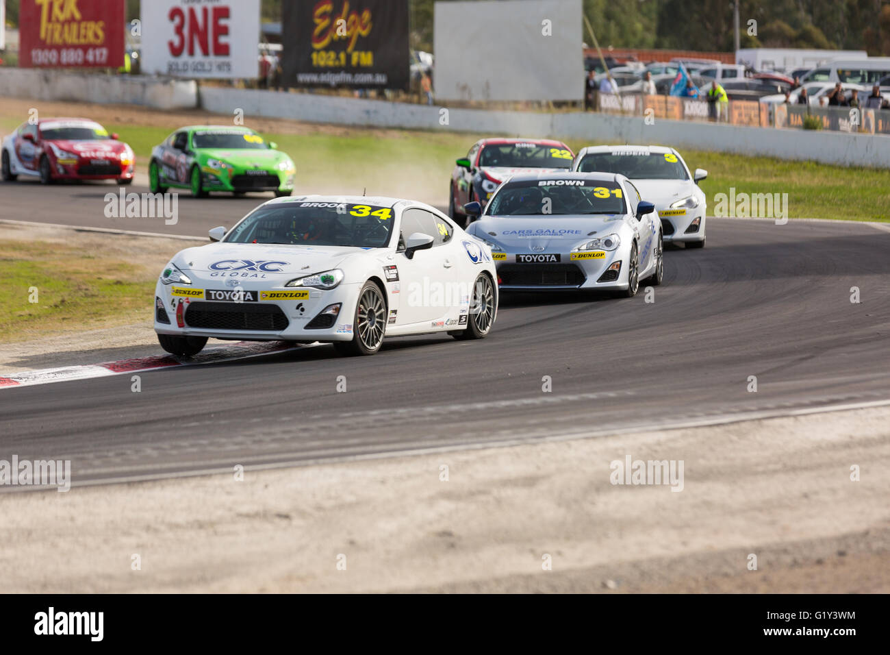 MELBOURNE, WINTON/AUSTRALIA, 20 MAY, 2016: Toyota 86 Racing Series fires up for its Winton debut. Stock Photo