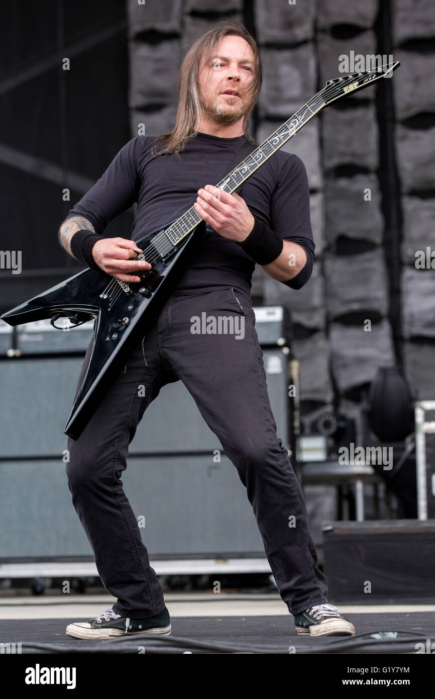 Columbus, Ohio, USA. 20th May, 2016. Guitarist MICHAEL PAGET of Bullet For My Valentine performs live during Rock on the Range music festival at Columbus Crew Stadium in Columbus, Ohio Credit:  Daniel DeSlover/ZUMA Wire/Alamy Live News Stock Photo