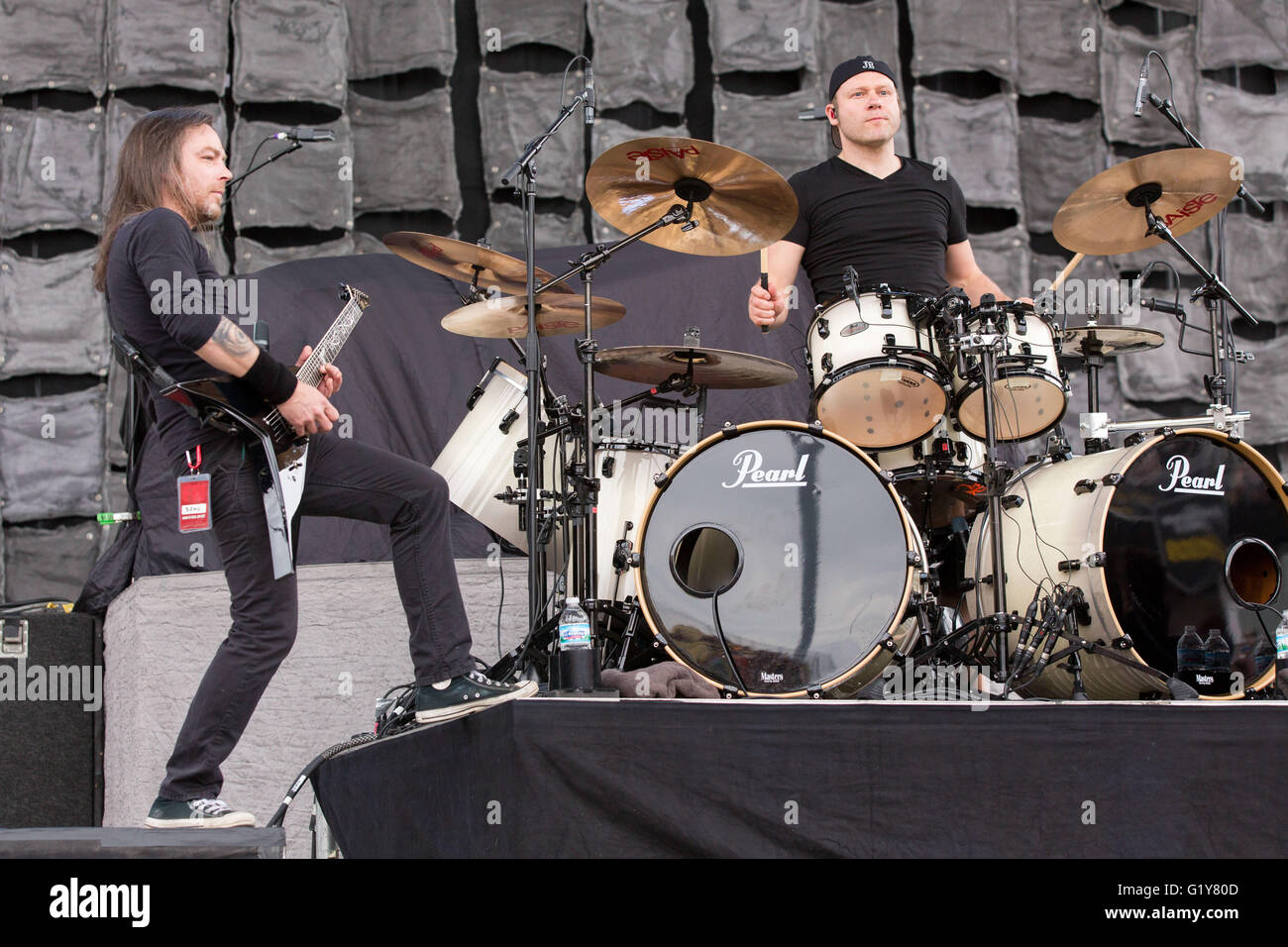 Columbus, Ohio, USA. 20th May, 2016. Guitarist MICHAEL PAGET and JASON BOWLD of Bullet For My Valentine performs live during Rock on the Range music festival at Columbus Crew Stadium in Columbus, Ohio Credit:  Daniel DeSlover/ZUMA Wire/Alamy Live News Stock Photo