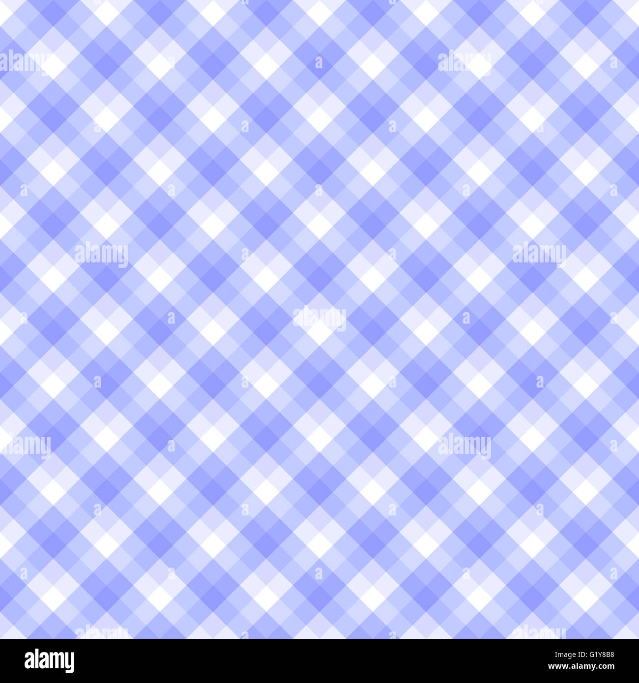 Checkered seamless pattern in hues of blue and white Stock Photo