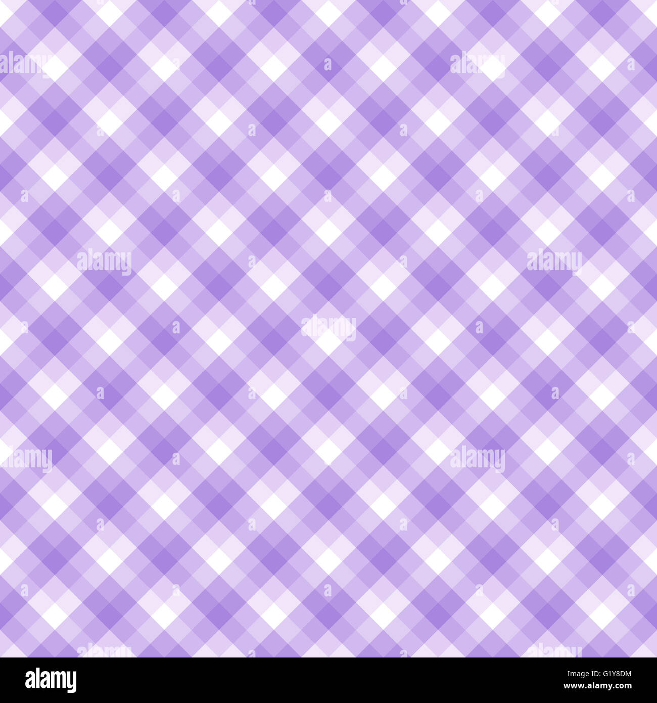 Checker pattern in hues of violet and white, seamless background Stock Photo