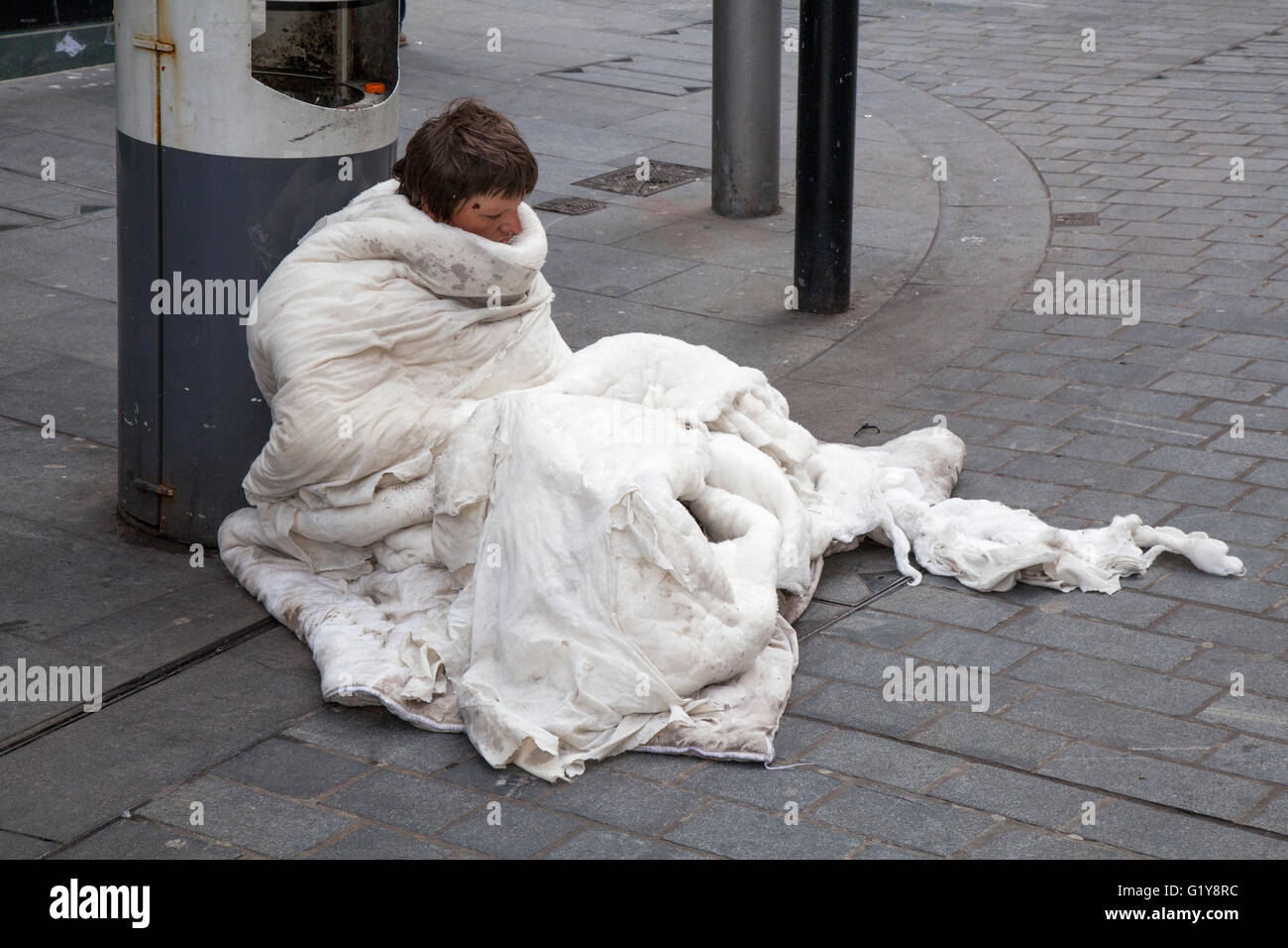 Homeless & homelessness & rough sleeper; living on the streets, doorway