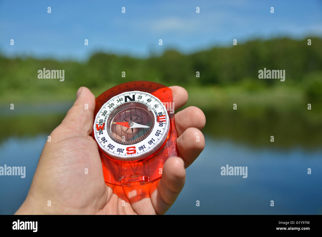 Person with compass hi-res stock photography and images - Alamy
