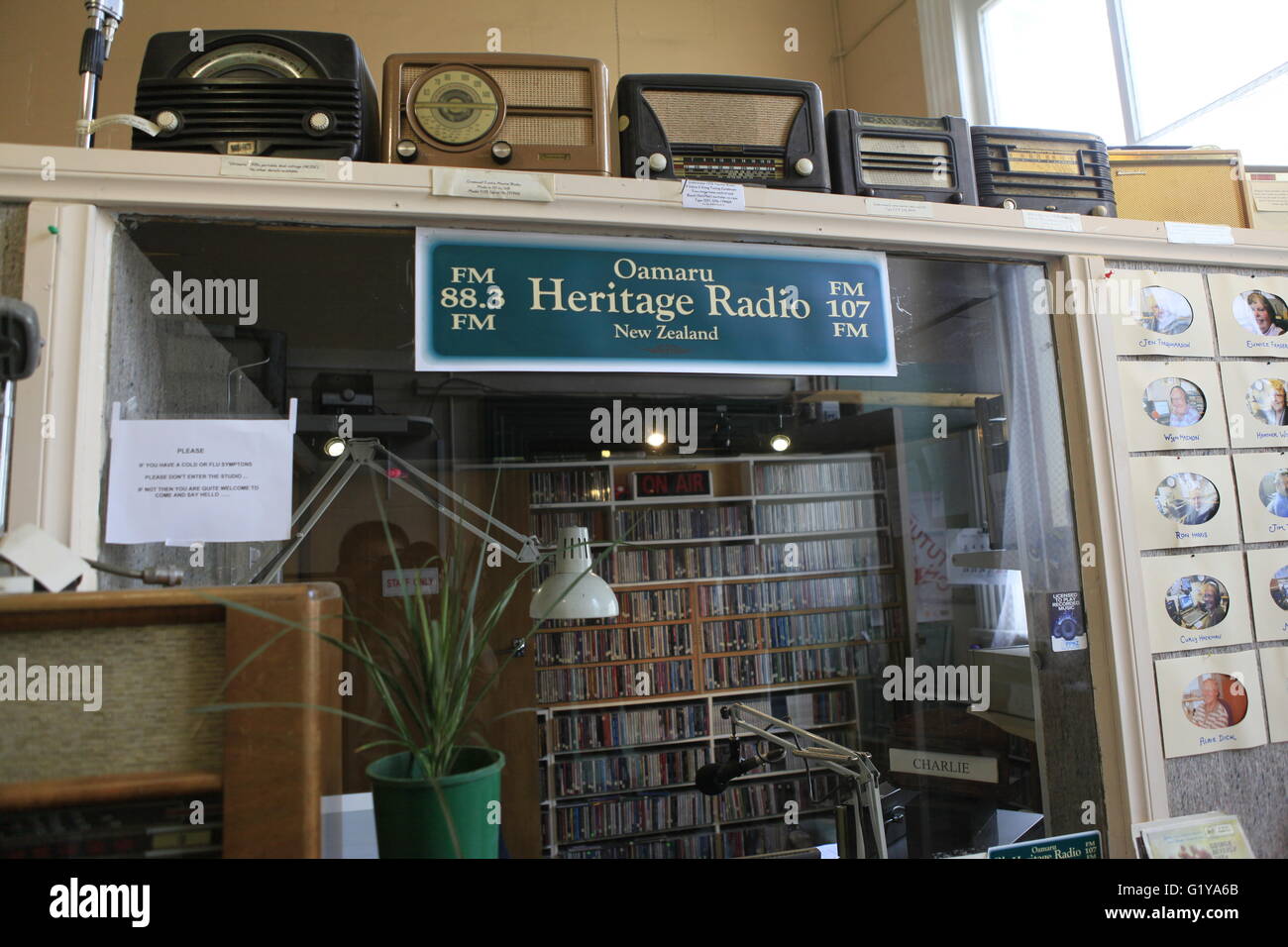 Oamaru Heritage Radio, New Zealand, FM 88.3 107 Stock Photo