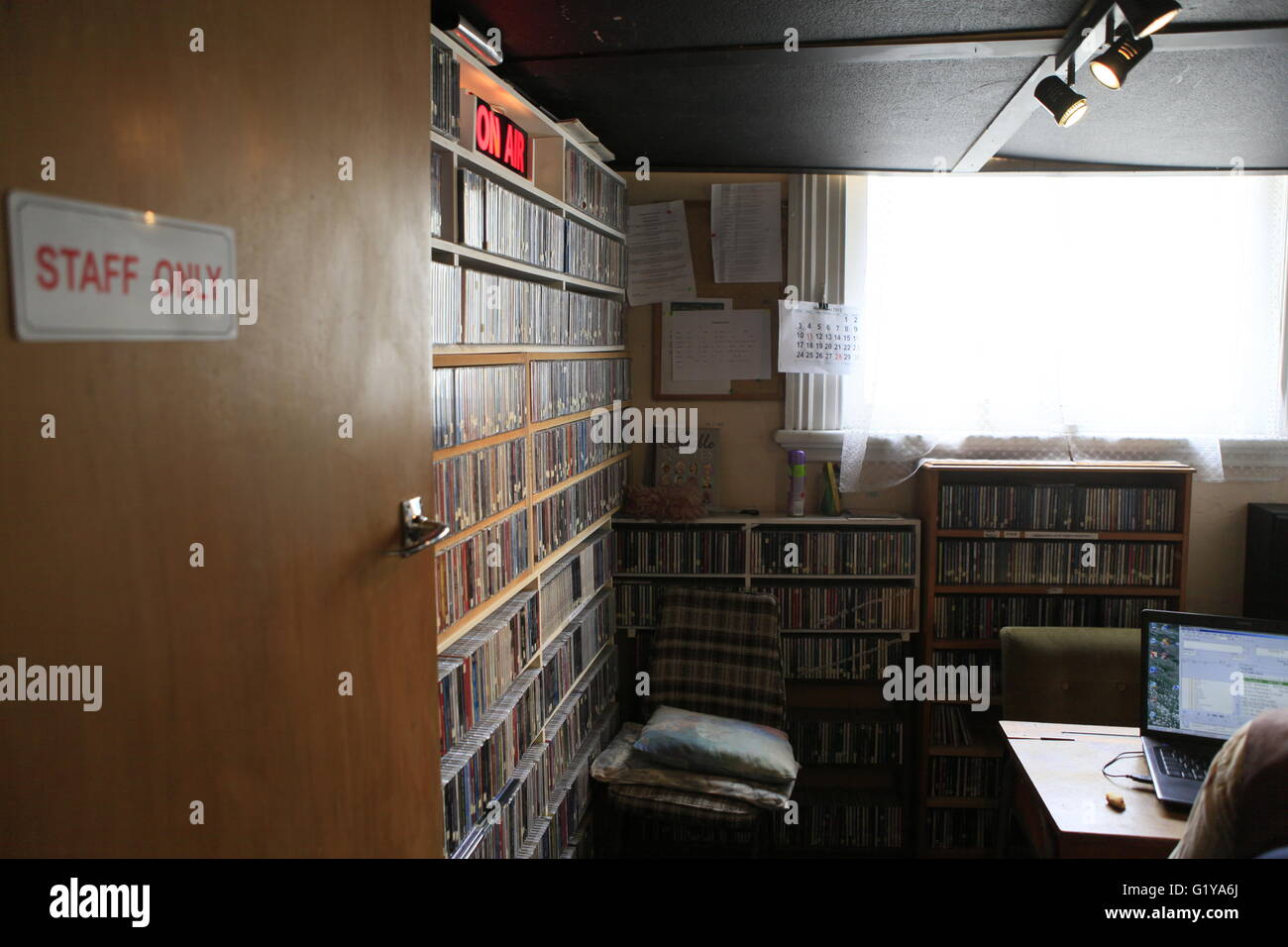 studio of the Oamaru Heritage Radio Stock Photo