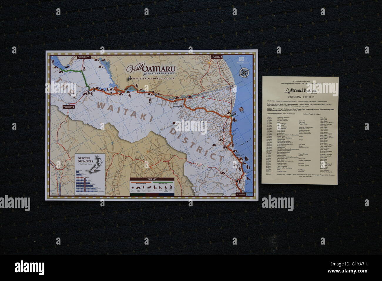 Oamaru map and timetable of Oamaru's Network Waitaki Victorian Fete