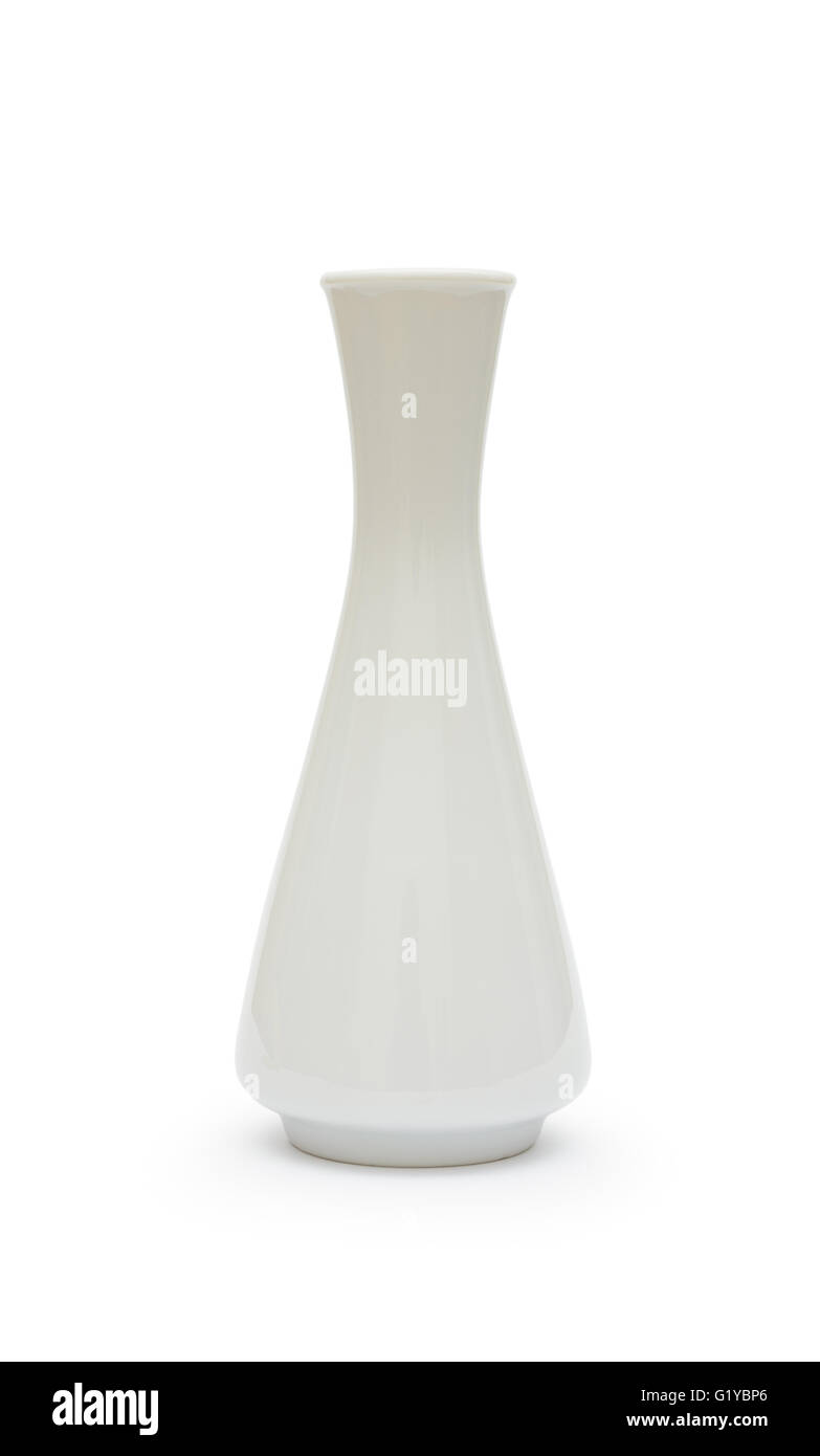 White vase isolated on a white background Stock Photo - Alamy