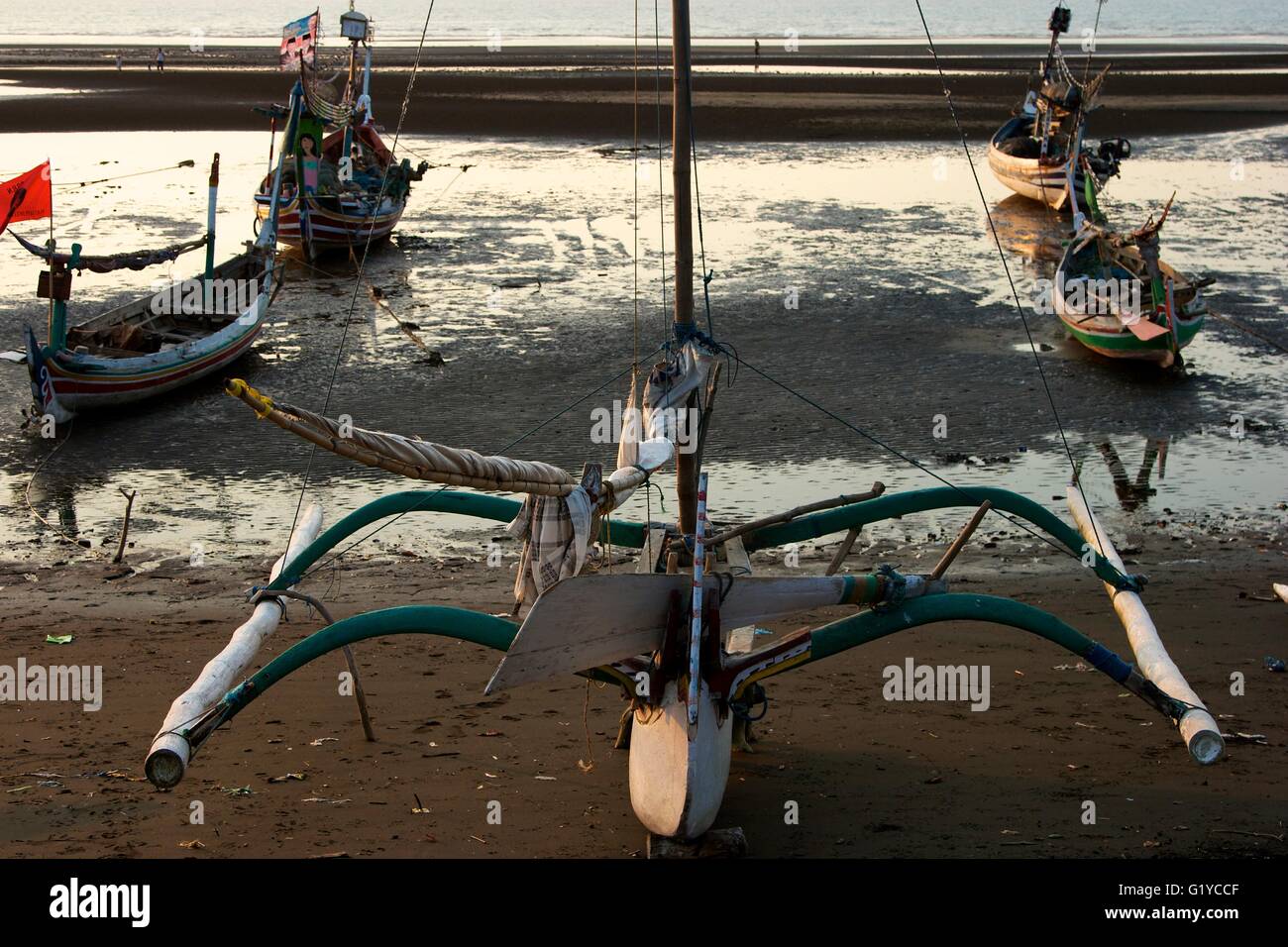 Traditional boats, Java, Indonesia. Stock Photo